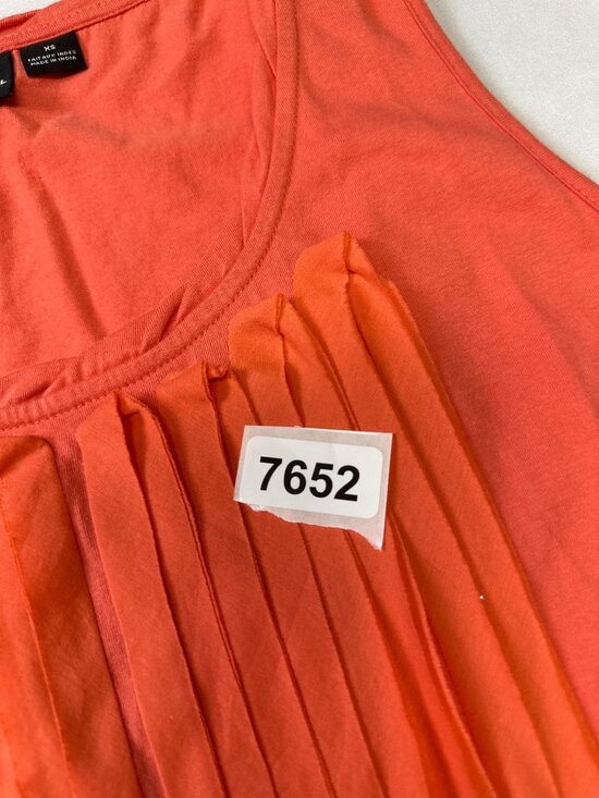 tribal xsmall tangerine nwt pleated look top - Picture 4 of 9